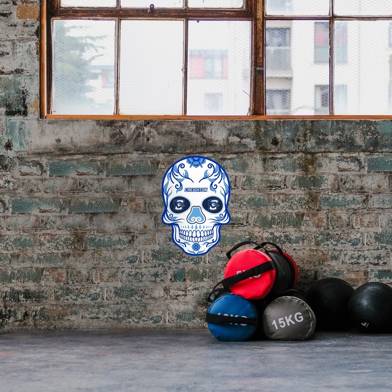 Creighton Bluejays – Skull – Outdoor Wall Decals – Official NCAA – Scratch Resistant Alumigraphics Smooth