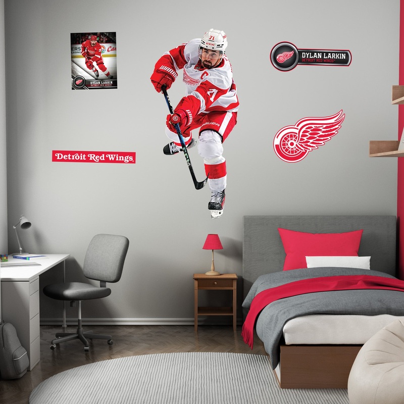 Dylan Larkin – Realbig Collection – Official NHL – Detroit Red Wings – Reusable Vinyl Wall Decals