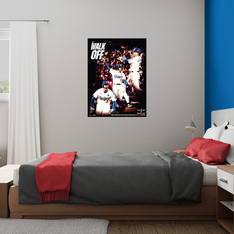 Freddie Freeman – World Series Walk-off Grand Slam – Peel & Stick Poster – Official MLB – Los Angeles Dodgers – Reusable Vinyl Wall Decal