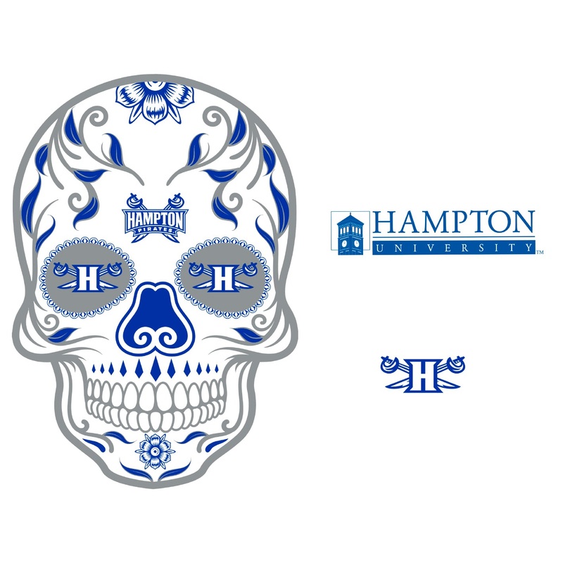 Hampton Pirates – RealBig Sugar Skull Collection – Official NCAA – Reusable Vinyl Wall Decals