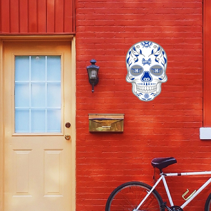 Hampton Pirates – Skull – Outdoor Wall Decals – Official NCAA – Scratch Resistant Alumigraphics Smooth