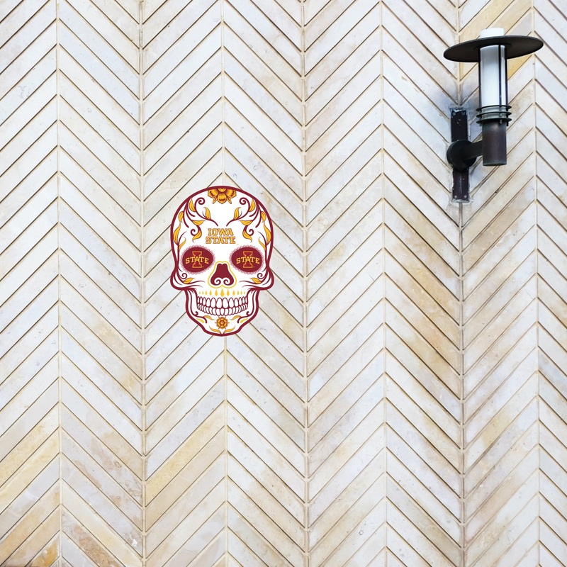 Iowa State Cyclones – Skull – Outdoor Wall Decals – Official NCAA – Scratch Resistant Alumigraphics Smooth