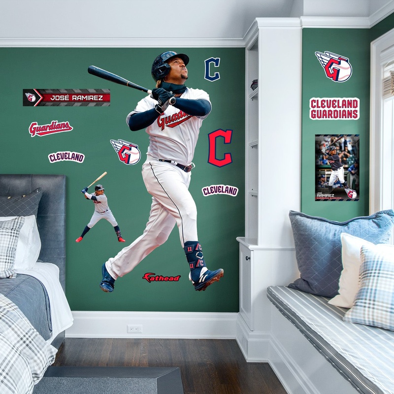 Jos Ramrez – RealBig Collection – Official MLB – Cleveland Guardians – Reusable Vinyl Wall Decals #1