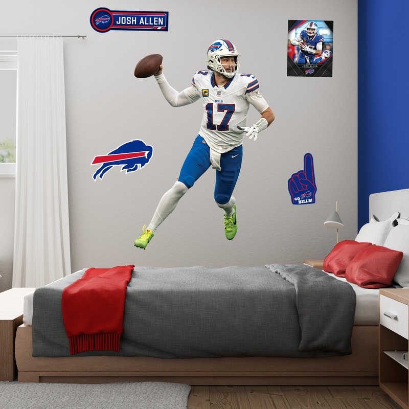 Josh Allen – Realbig Pass Collection – Official NFL – Buffalo Bills – Reusable Vinyl Wall Decals