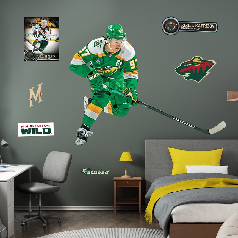 Kirill Kaprizov – RealBig Reverse Retro Collection – Official NHL – Minnesota Wild – Reusable Vinyl Decals