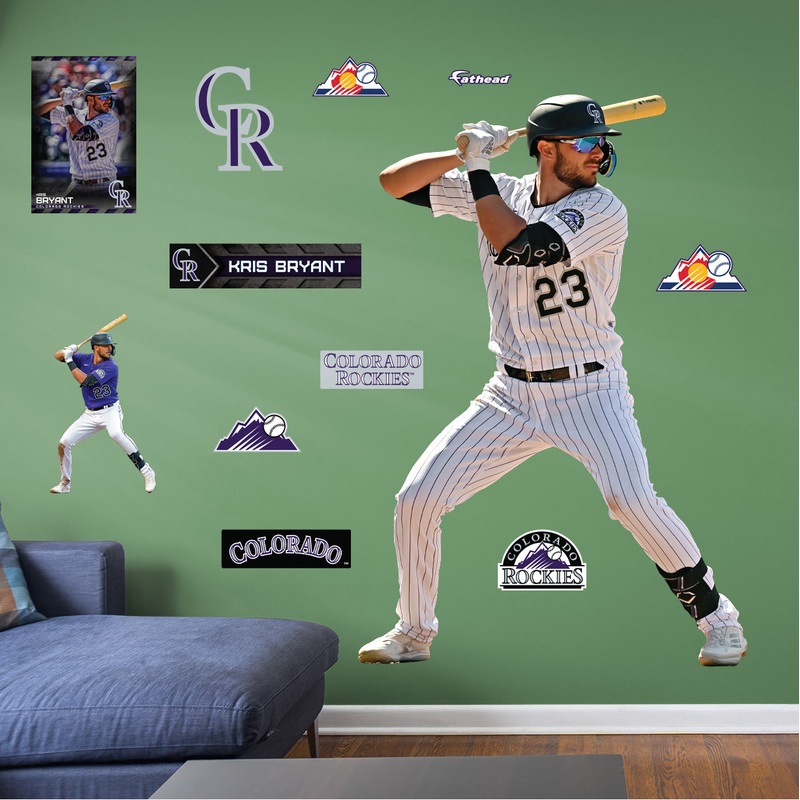 Kris Bryant – RealBig Collection – Official MLB – Colorado Rockies – Reusable Vinyl Wall Decals