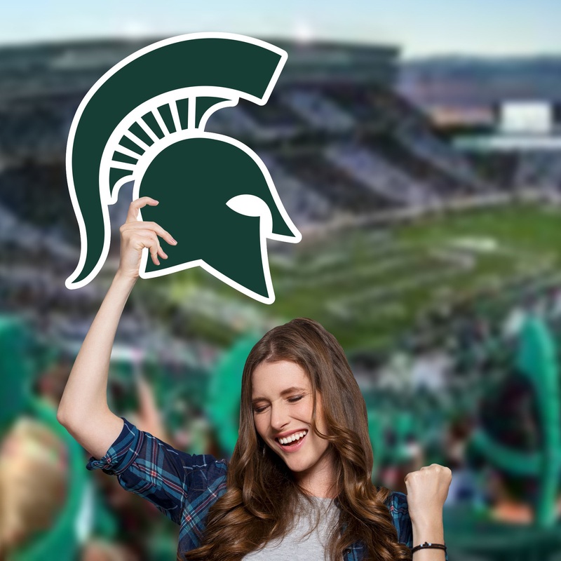 Michigan State Spartans Logo – Big Head – Official NCAA – Foam Core Cutout