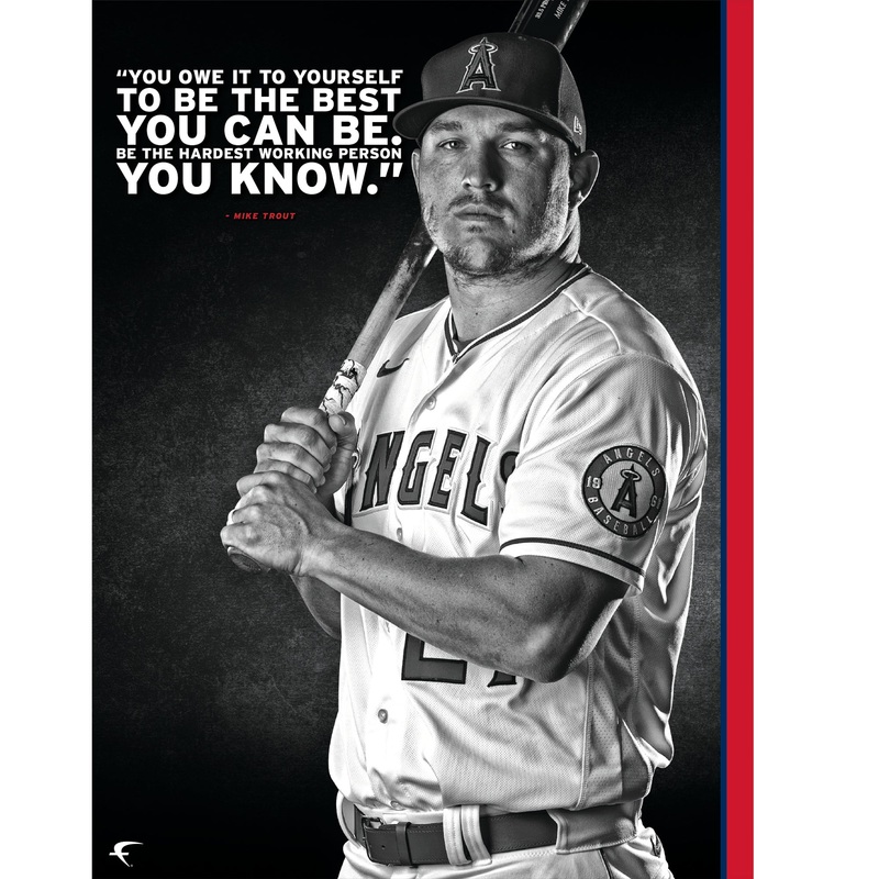 Mike Trout – Inspirational – Peel & Stick Poster – Official MLB – Los Angeles Angels – Reusable Vinyl Wall Decal #1