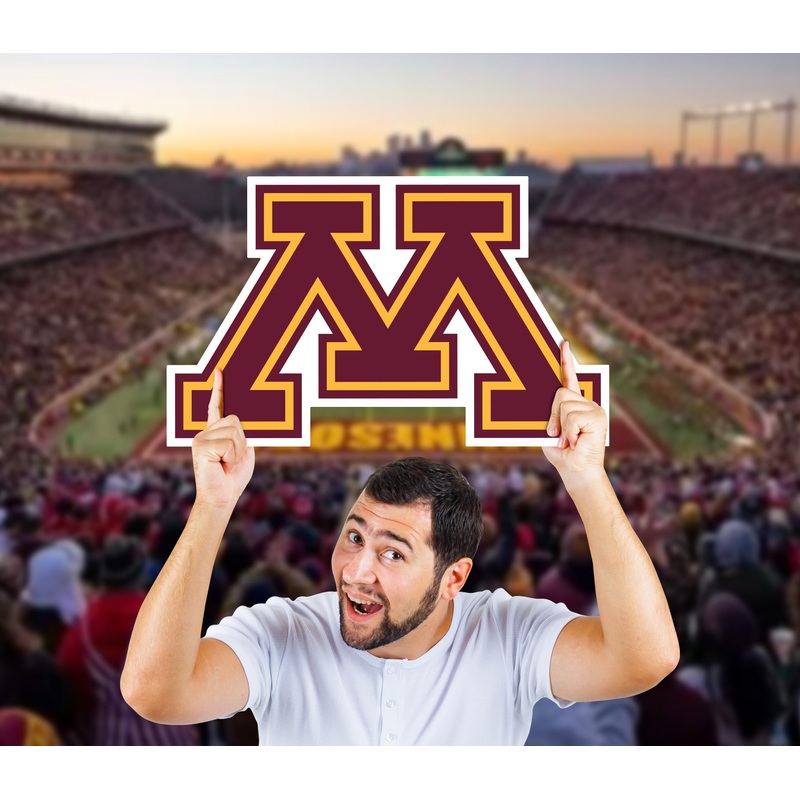Minnesota Golden Gophers Logo – Big Head – Official NCAA – Foam Core Cutout