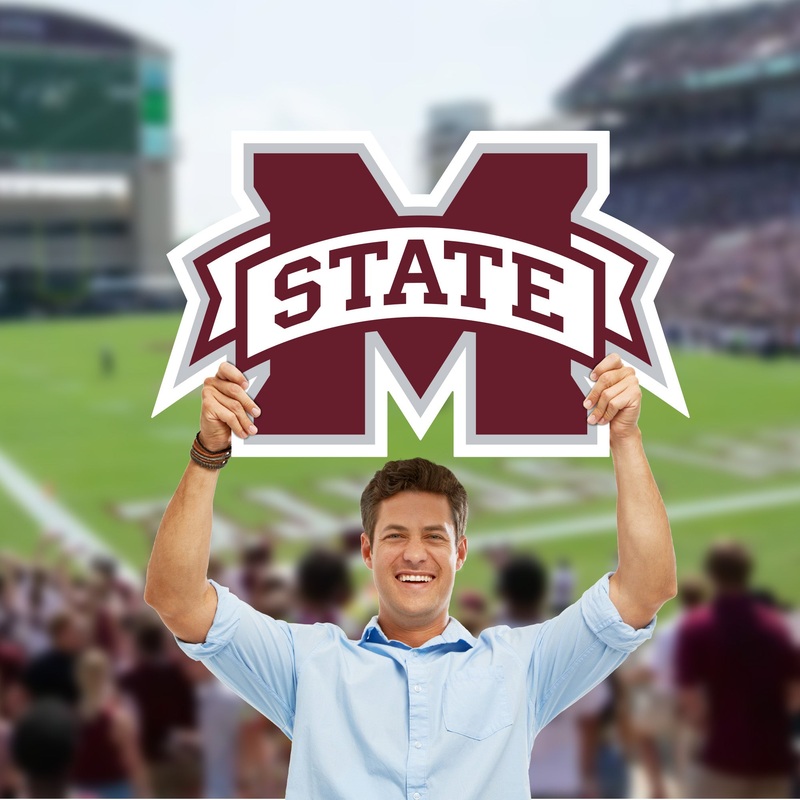 Mississippi State Bulldogs Logo – Big Head – Official NCAA – Foam Core Cutout