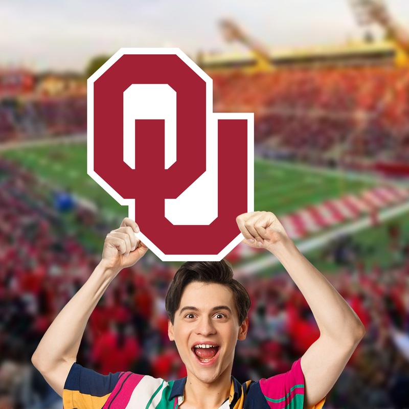 Oklahoma Sooners Logo – Big Head – Official NCAA – Foam Core Cutout