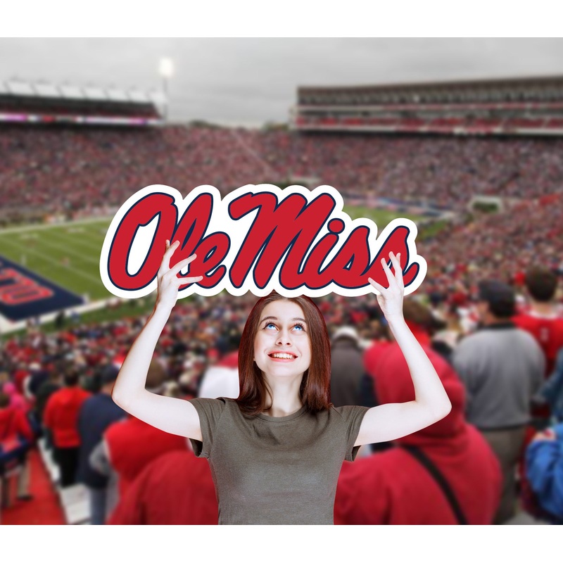 Ole Miss Rebels Logo – Big Head – Official NCAA – Foam Core Cutout