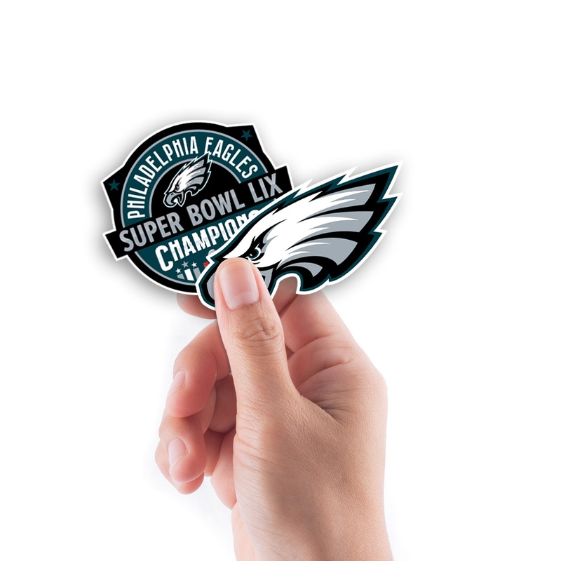 Super Bowl LIX Champions – Logo Minis Collection – Official NFL – Philadelphia Eagles – Reusable Vinyl Decals