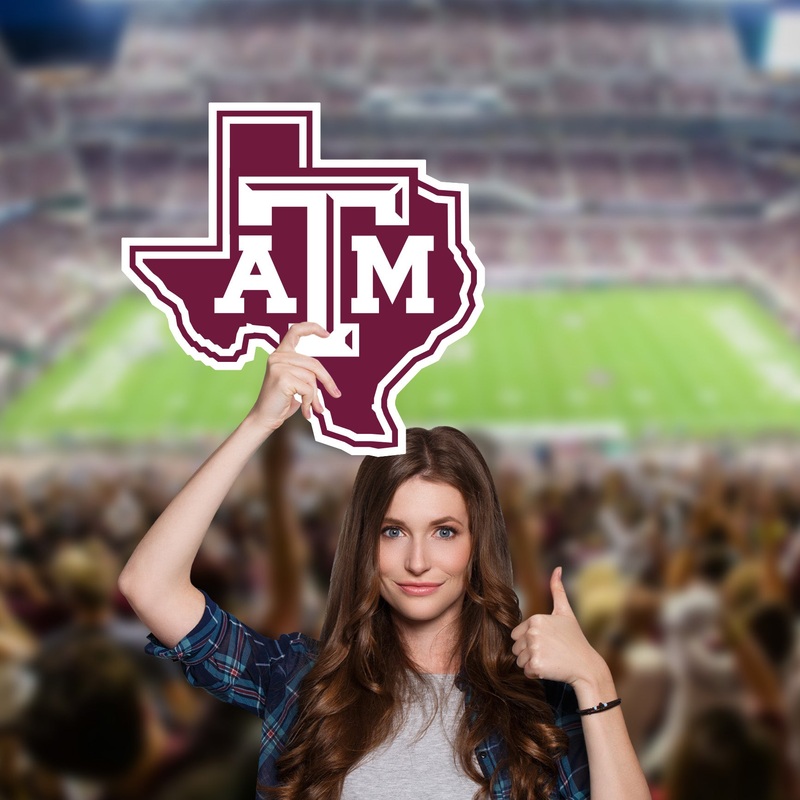 Texas A&M Aggies Logo – Big Head – Official NCAA – Foam Core Cutout