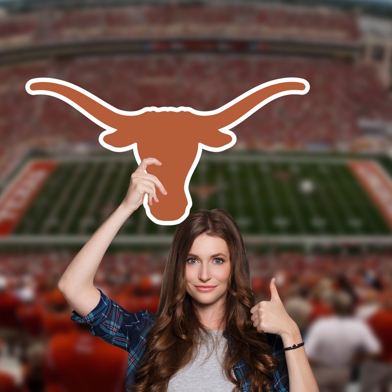 Texas Longhorns Logo – Big Head – Official NCAA – Foam Core Cutout