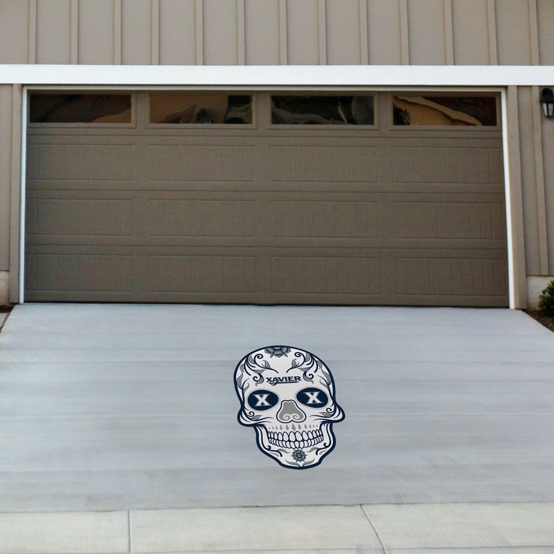 Xavier Musketeers – Sugar Skull – Outdoor Floor Decal – Official NCAA – Scratch Resistant Alumigraphics Grip