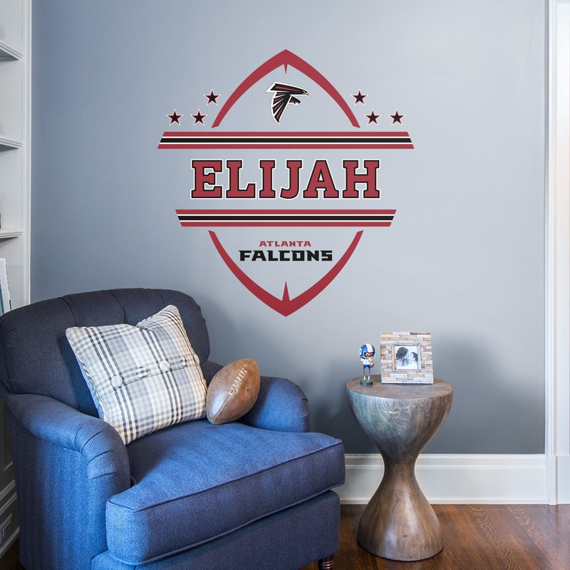 Atlanta Falcons Logo – With Personalized Name – Official NFL – Reusable Vinyl Transfer Decal