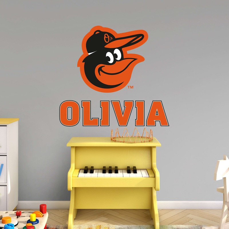 Baltimore Orioles – Alternate Logo – With Personalized Name – Official MLB – Vinyl Transfer Decal