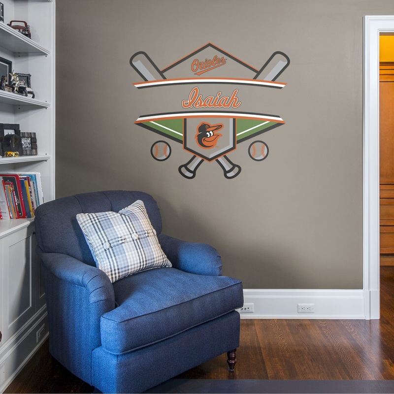 Baltimore Orioles – Badge – With Personalized Name – Official MLB – Vinyl Transfer Decal