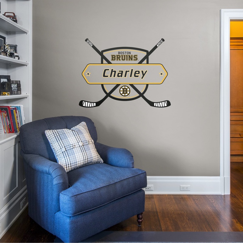 Boston Bruins – Logo – With Personalized Name – Official NHL – Vinyl Transfer Decal