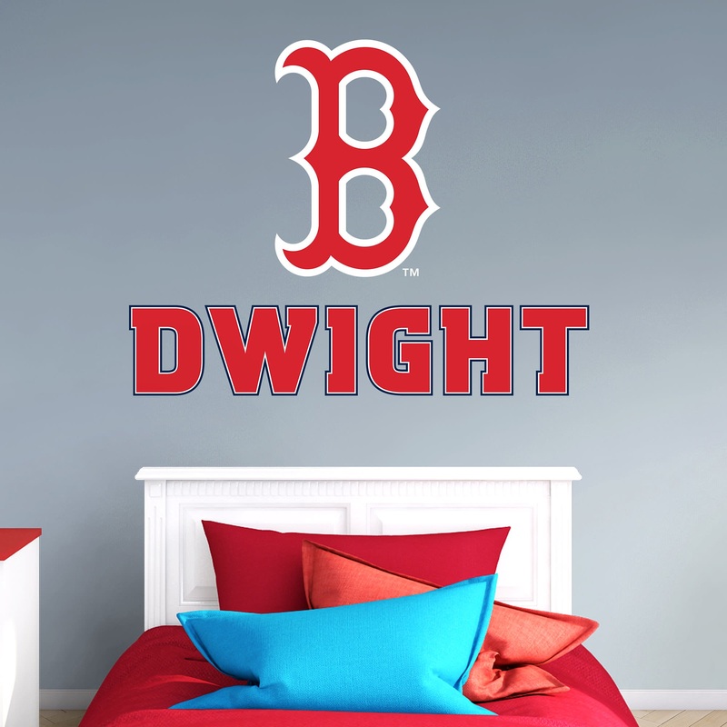 Boston Red Sox – B Logo – With Personalized Name – Official MLB – Vinyl Transfer Decal