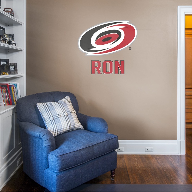 Carolina Hurricanes – Stacked Logo – With Personalized Name – Official NHL – Vinyl Transfer Decal
