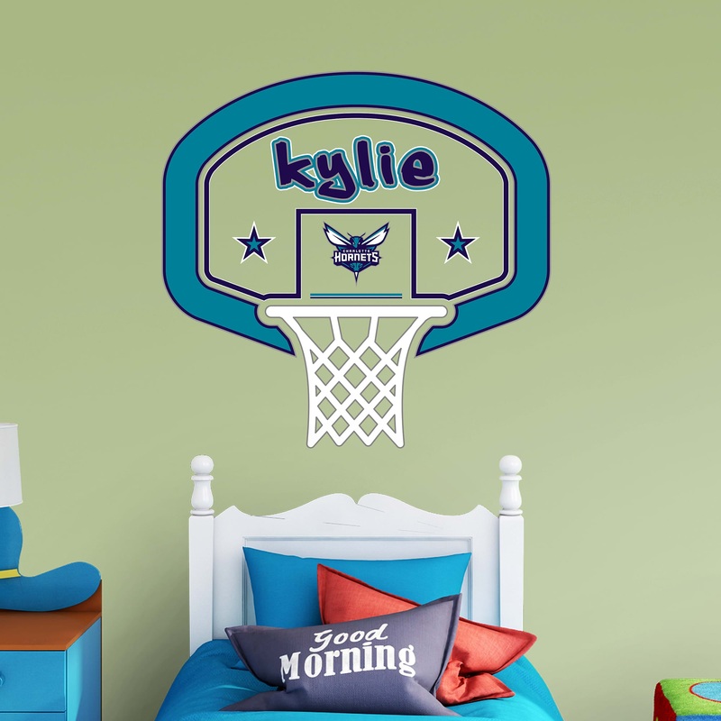 Charlotte Hornets – Graphic – With Personalized Name – Official NBA – Vinyl Transfer Decal