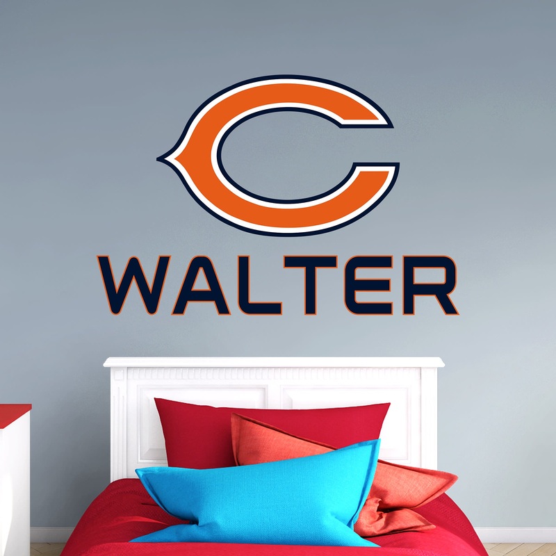 Chicago Bears – C Logo – With Personalized Name – Official NFL – Reusable Vinyl Transfer Decal