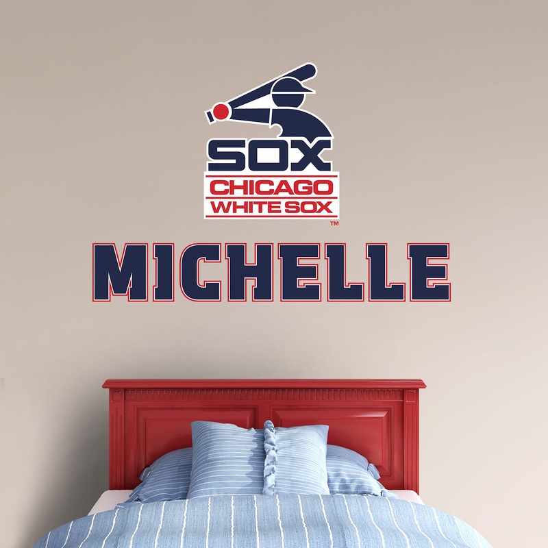 Chicago White Sox – Classic Logo – With Personalized Name – Official MLB – Vinyl Transfer Decal