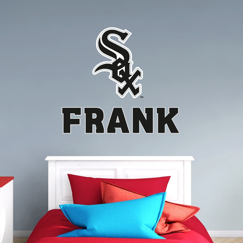 Chicago White Sox – Stacked Logo – With Personalized Name – Official MLB – Vinyl Transfer Decal