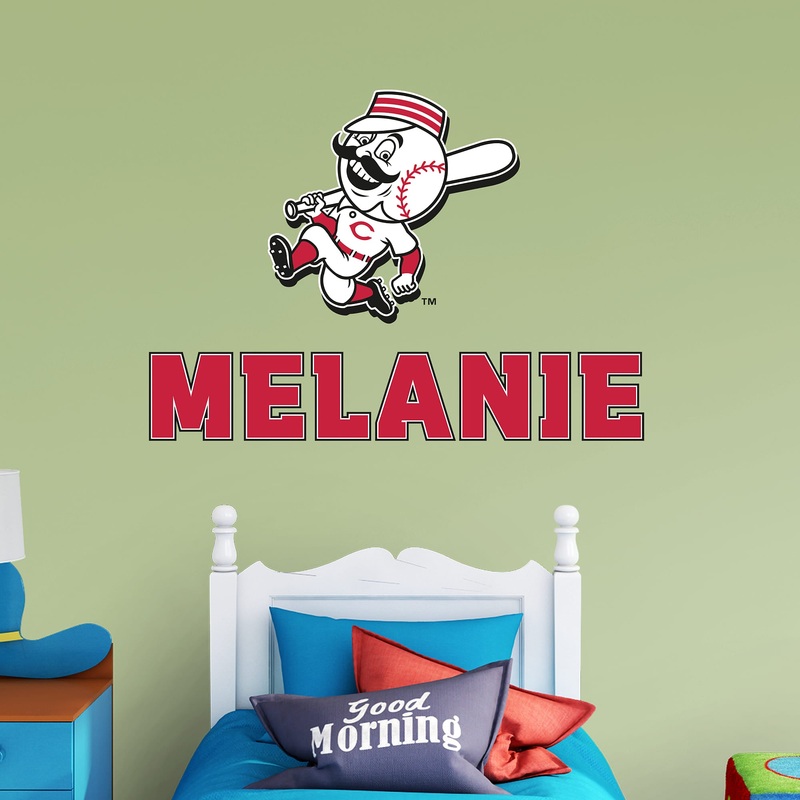 Cincinnati Reds – Mr. Redlegs Logo – With Personalized Name – Official MLB – Vinyl Transfer Decal