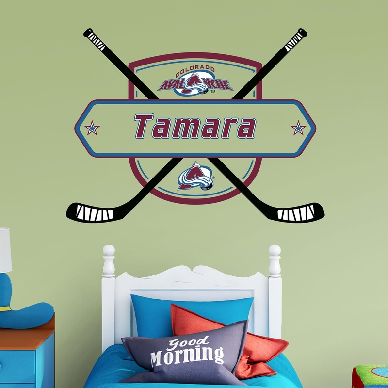 Colorado Avalanche – Badge – With Personalized Name – Official NHL – Vinyl Transfer Decal #1