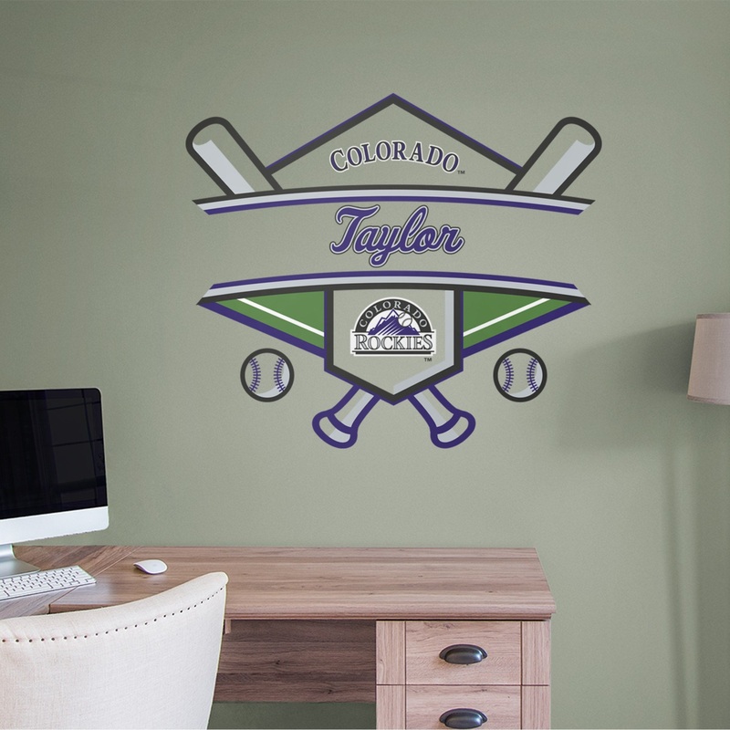 Colorado Rockies Logo – With Personalized Name – Official MLB – Vinyl Transfer Decal