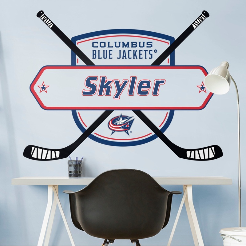 Columbus Blue Jackets – Logo – With Personalized Name – Official NHL – Vinyl Transfer Decal
