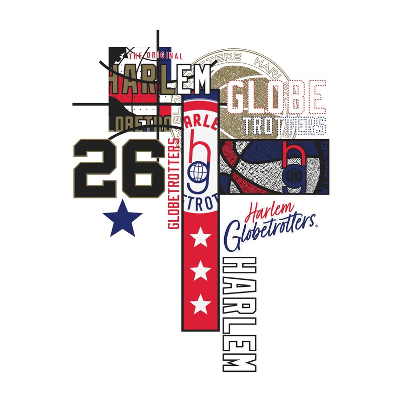 Harlem Globetrotters Collage Mural – Removable Adhesive Decal