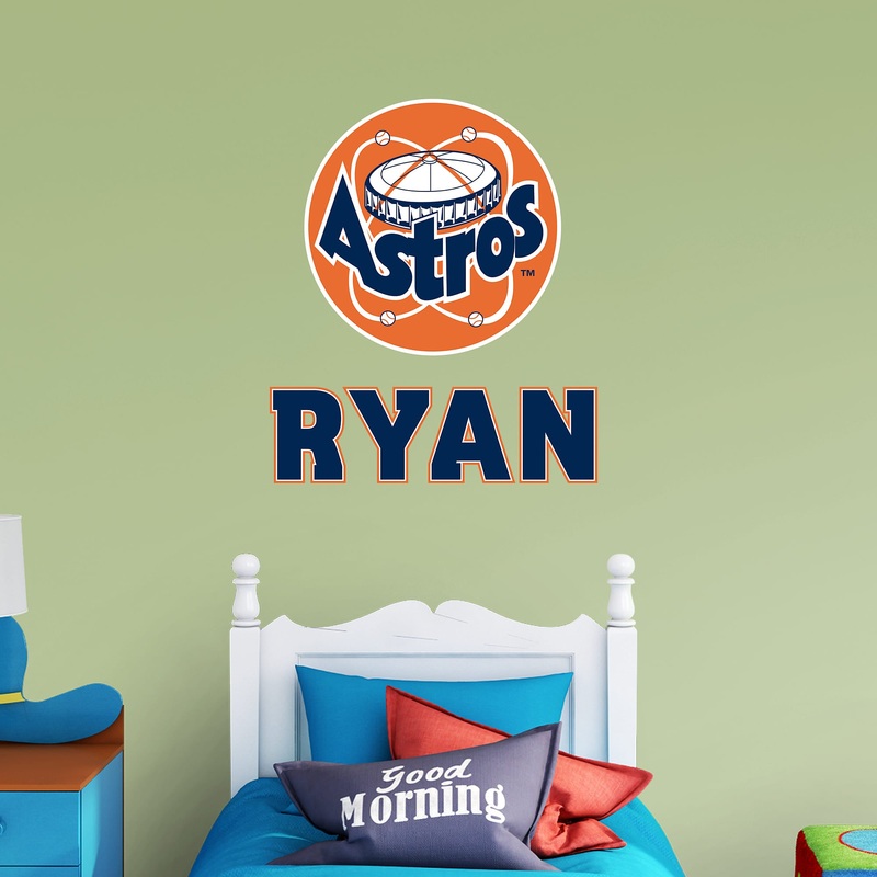 Houston Astros – Classic Logo – With Personalized Name – Official MLB – Vinyl Transfer Decal