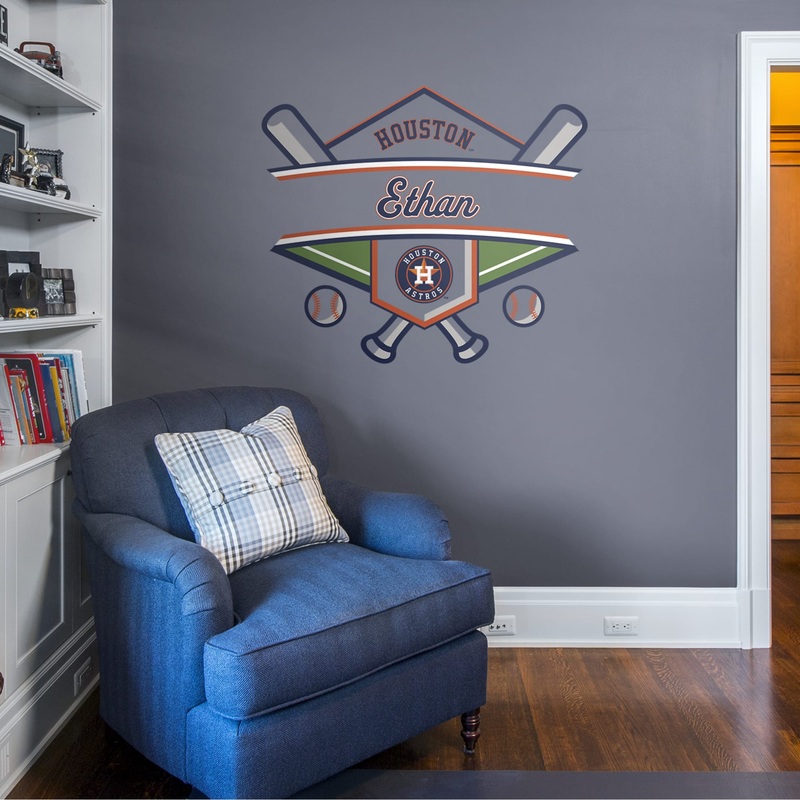 Houston Astros Logo – With Personalized Name – Official MLB – Vinyl Transfer Decal