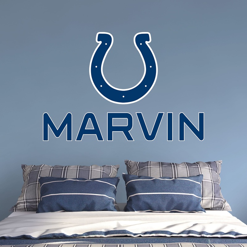 Indianapolis Colts – Stacked Logo – With Personalized Name – Official NFL – Reusable Vinyl Transfer Decal