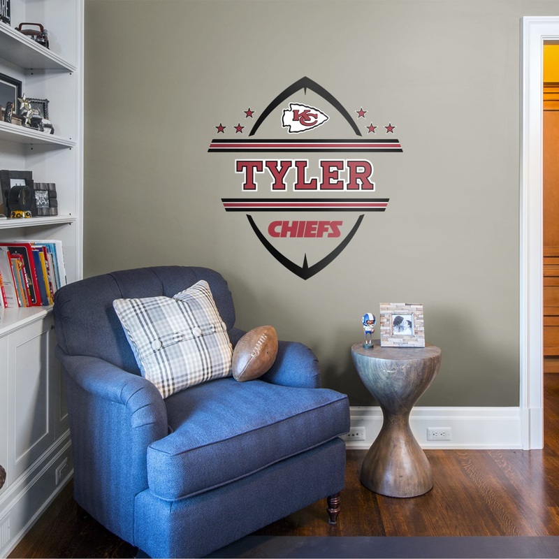 Kansas City Chiefs Logo – With Personalized Name – Official NFL – Reusable Vinyl Transfer Decal