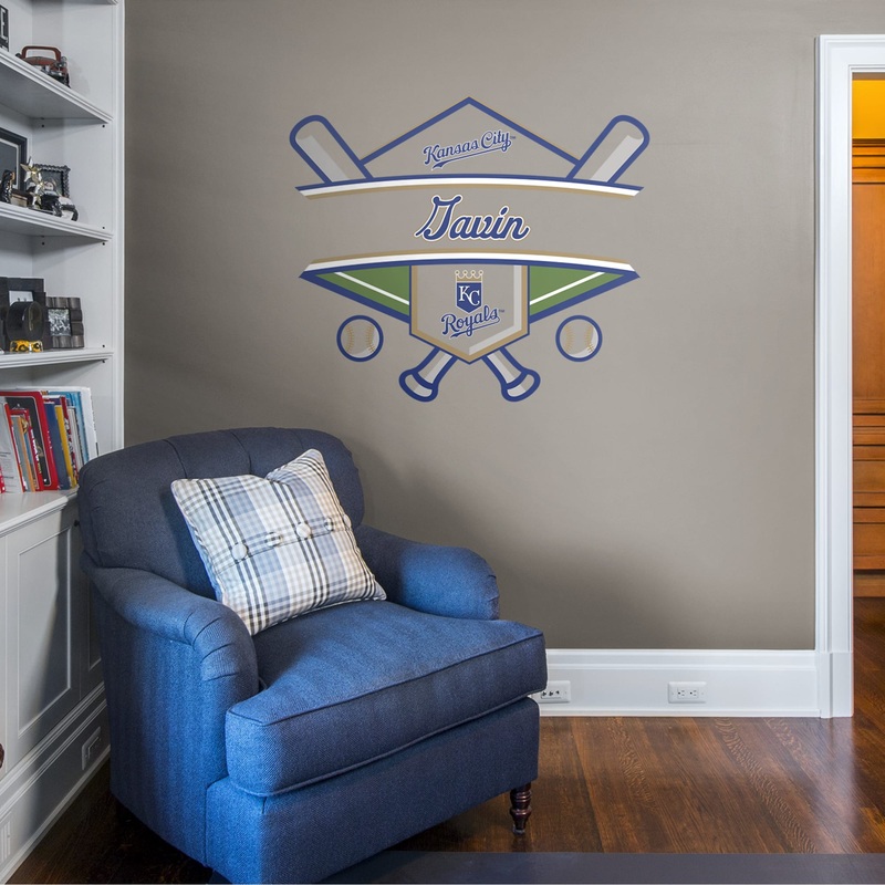 Kansas City Royals – Badge – With Personalized Name – Official MLB – Vinyl Transfer Decal