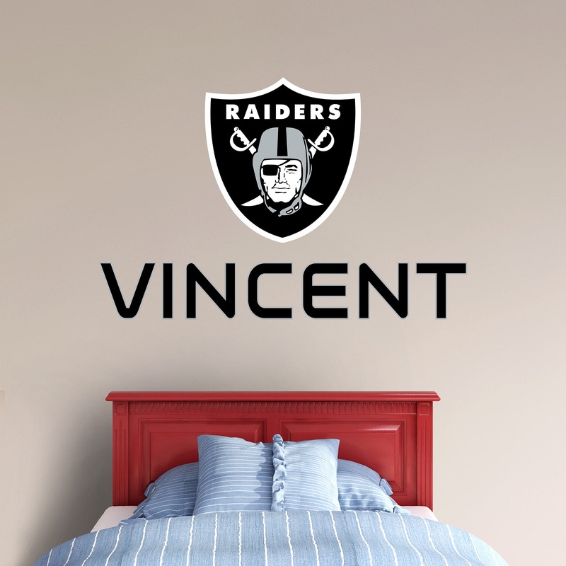 Las Vegas Raiders – Badge – With Personalized Name – Official NFL – Reusable Vinyl Transfer Decal #1