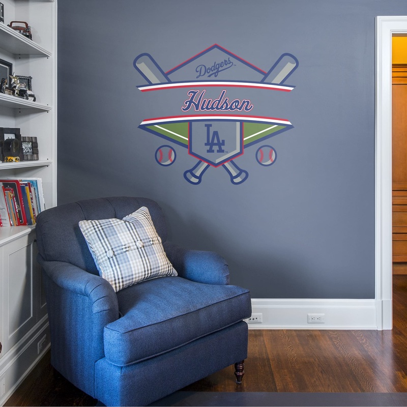 Los Angeles Dodgers – Badge – With Personalized Name – Official MLB – Vinyl Transfer Decal