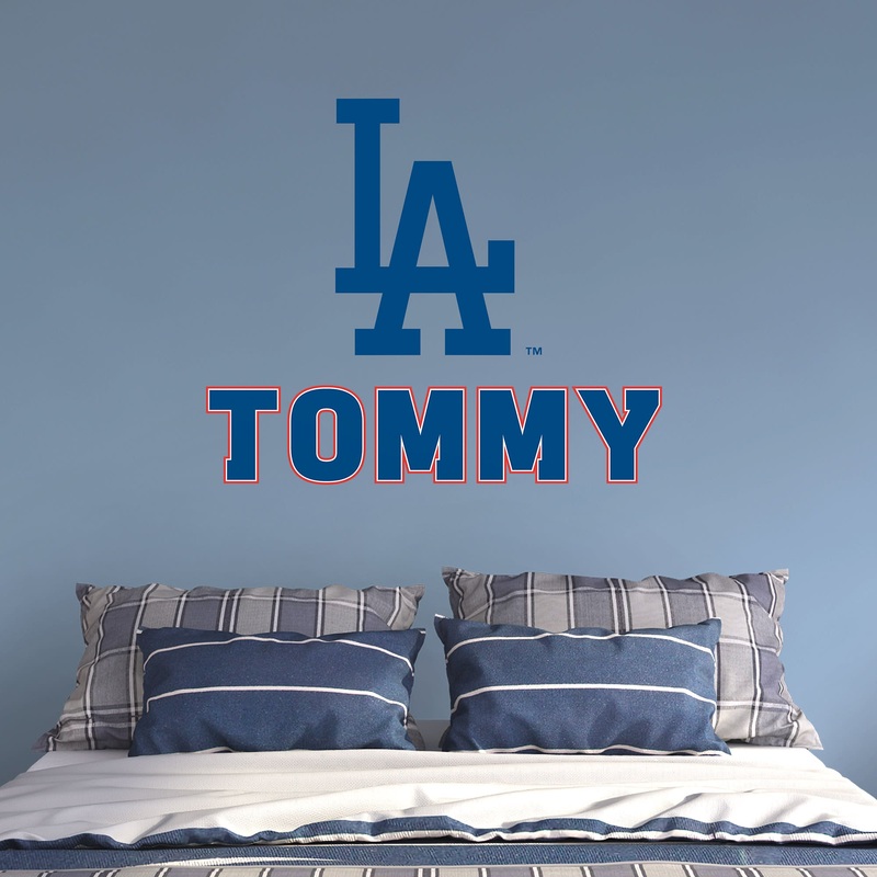 Los Angeles Dodgers – LA Logo – With Personalized Name – Official MLB – Vinyl Transfer Decal