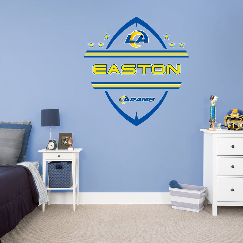 Los Angeles Rams – Football Logo – With Personalized Name – Official NFL – Reusable Vinyl Transfer Decal