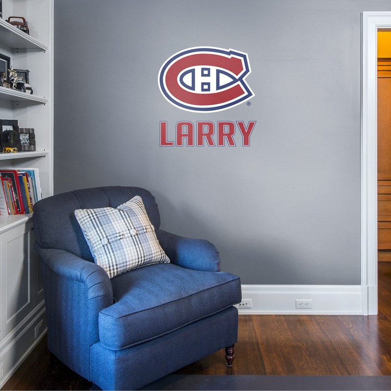 Montreal Canadiens – Stacked Logo – With Personalized Name – Official NHL – Vinyl Transfer Decal