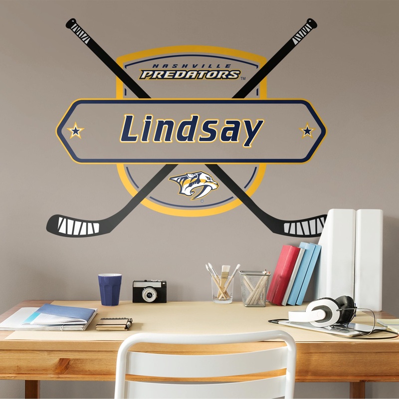 Nashville Predators – Logo – With Personalized Name – Official NHL – Vinyl Transfer Decal
