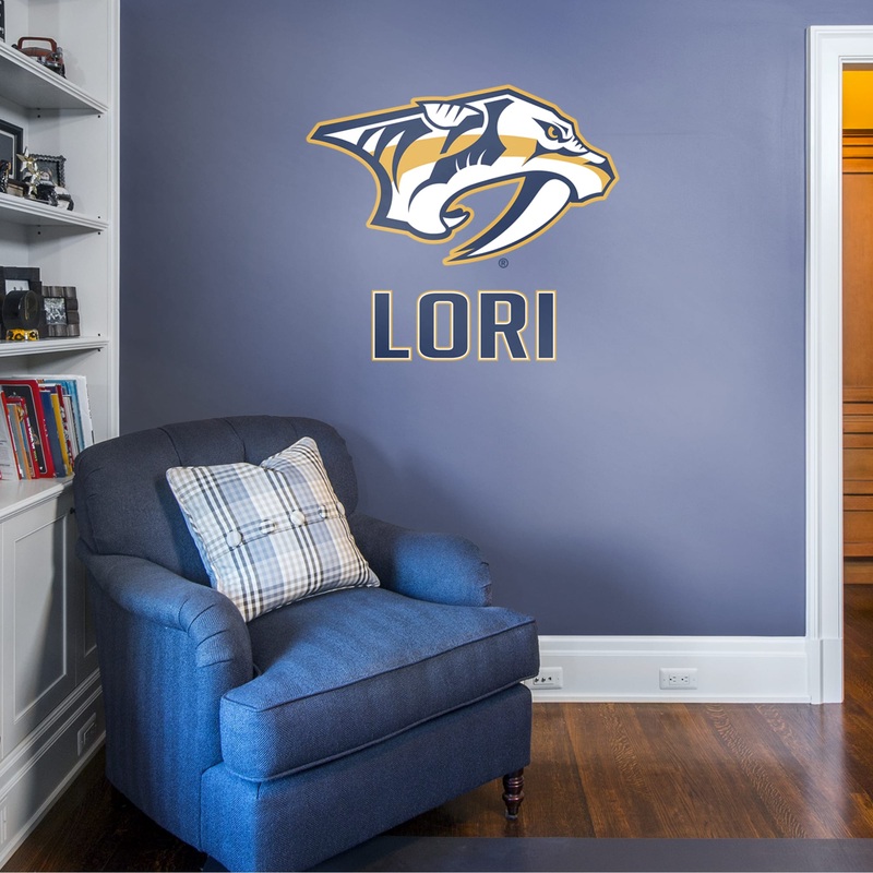 Nashville Predators – Stacked Logo – With Personalized Name – Official NHL – Vinyl Transfer Decal
