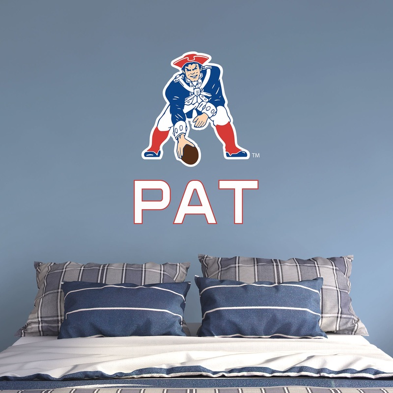 New England Patriots – Classic Logo – With Personalized Name – Official NFL – Reusable Vinyl Transfer Decal