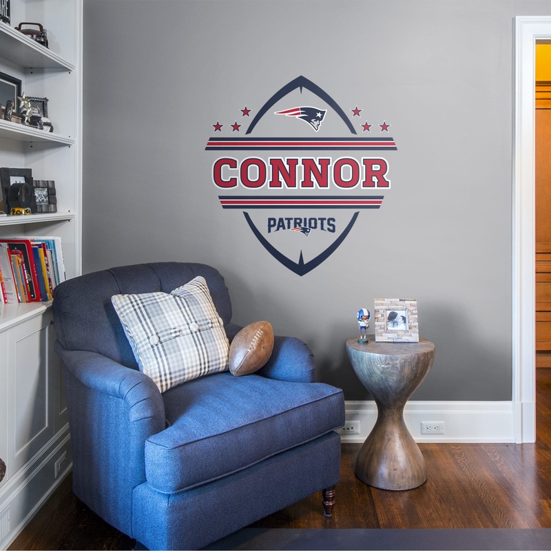 New England Patriots – Logo – With Personalized Name – Official NFL – Reusable Vinyl Transfer Decal #1
