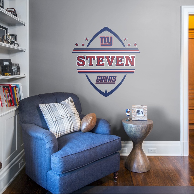 New York Giants – Logo – With Personalized Name – Official NFL – Reusable Vinyl Transfer Decal #1
